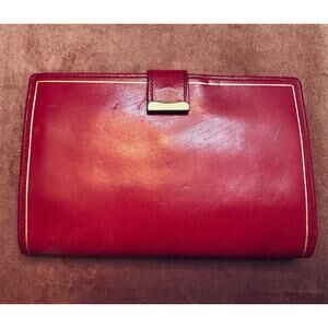 Vintage Red “Leather School Made in Italy” Wallet Coin Purse
